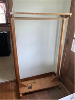 Clothes hanging rack on wheels 36” long