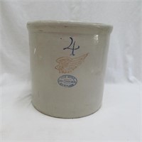 Red Wing 4 Gal Stoneware Crock - Interior Hairline
