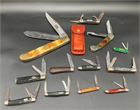 Lot of 12 Vintage Assorted Pocket Knives