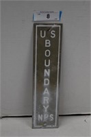 US Boundary NPS Metal Sign