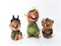 Henning Hand Carved Wood Trolls