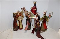 Vintage Metal Nativity Figurines 10 to 20"
