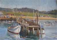 May Neill, fishing boats off the wharf