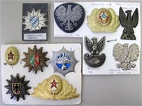 USSR, Poland, German & Dutch Police cap badges