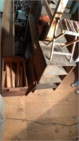 Wooden shelf, wooden crate