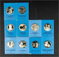 Coin 10 Solid Proof Sterling Silver Commemoratives