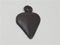 Hand Carved Wooden Pendant