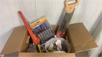 Husky Saw, Wrench, Wood Carving Set, Pipe Wrench &