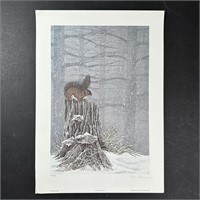 Anita Steinmiller's "First Snow - Red Squirrel" Li