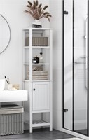 $67 Freestanding Wood Bathroom Storage TallCabinet