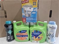 Laundry Detergent, Scent Beads, & Trash Bags