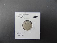 1936 Canadian Ten Cent Coin