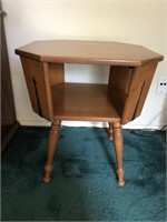 Interesting Mid Century Maple Accent Table
