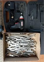 Craftsman Drill and Box of Wrenches