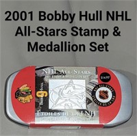 NEW 2001 Bobby Hull Stamp And Medallion Set