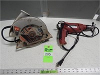Electric drill and circular saw