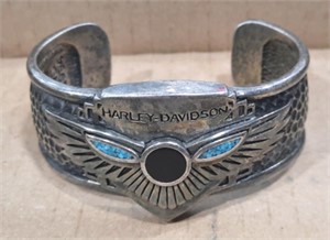 Heavy Harley Davidson Cuff Bracelet