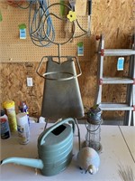 pot holder, water can and more yard decor