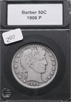 1906 BARBER HALF DOLLAR F