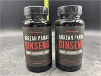 2 ginseng bottles of 30 vegetarian capsules each