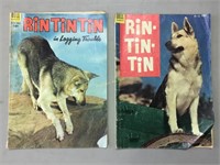 Two Rin TinTin comic books. Have some wear on