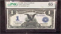 Currency:PMG GEM UNC 65 EPQ 1899 $1 ‘’Black