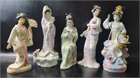 Vintage Geisha Girl Porcelain Figurines