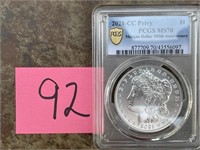 2021-CC Privy Morgan Dollar PCGS MS70 100th Ann'y