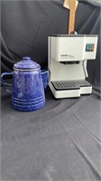 Espresso machine and percolator coffee pot
