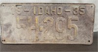 1935 Idaho License Plate