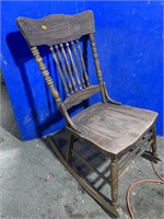 Vintage press back rocking chair  (at#14c)