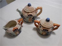 Tea Pot with cream and covered sugar set