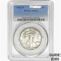 1943-S Walking Liberty Half Dollar PCGS MS64