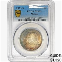 1923-S Monroe Half Dollar PCGS MS65