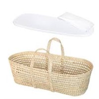 Baby Wicker Moses Basket, Natural Look Baby