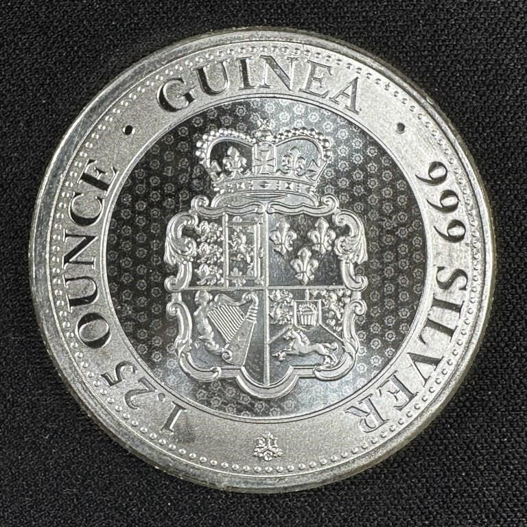 2020 Saint Helena 1.25 Oz Silver Rose Crown Guinea