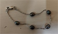 $120 Silver Freshwater Pearl Bracelet