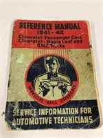 1941/42 Chev reference manual
