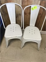 2 - Metal Chairs  17 1/2 seat