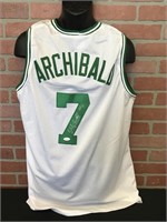Nate Archibald Autographed Basketball Jersey