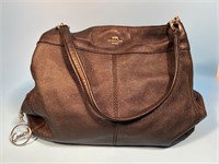 Black Leather Coach Handbag