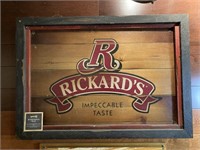 Rickard's Wooden Bar Sign