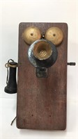 Vintage Wooden Wall Telephone