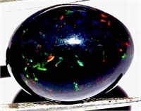 6.91 ct Natural Ethiopian Black Fire Opal