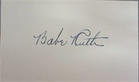 Babe Ruth Signed Government Postcard with COA