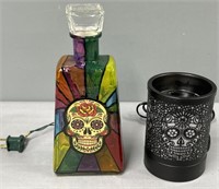 Day of the Dead Lighted Bottle & Candle Wax