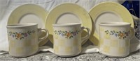 Vintage Pfaltzgraff cups, saucers, plates