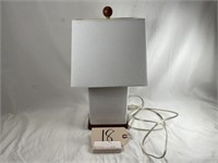 Table Lamp Wood & Ceramic 18"