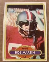 1980 Topps BOB MARTIN - Nebraska Cornhusker