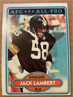 1982 Topps Hall of Famer JACK LAMBERT - Steelers